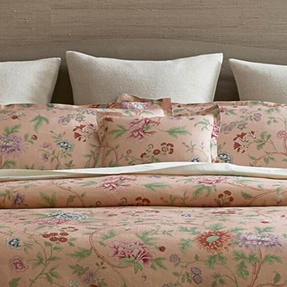 NWOT Matouk Simone Linen Boudoir Pillow Sham in Apricot - Picture 2 of 5